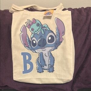 Disney X Primark Stitch Tote Bag - Cream and Blue